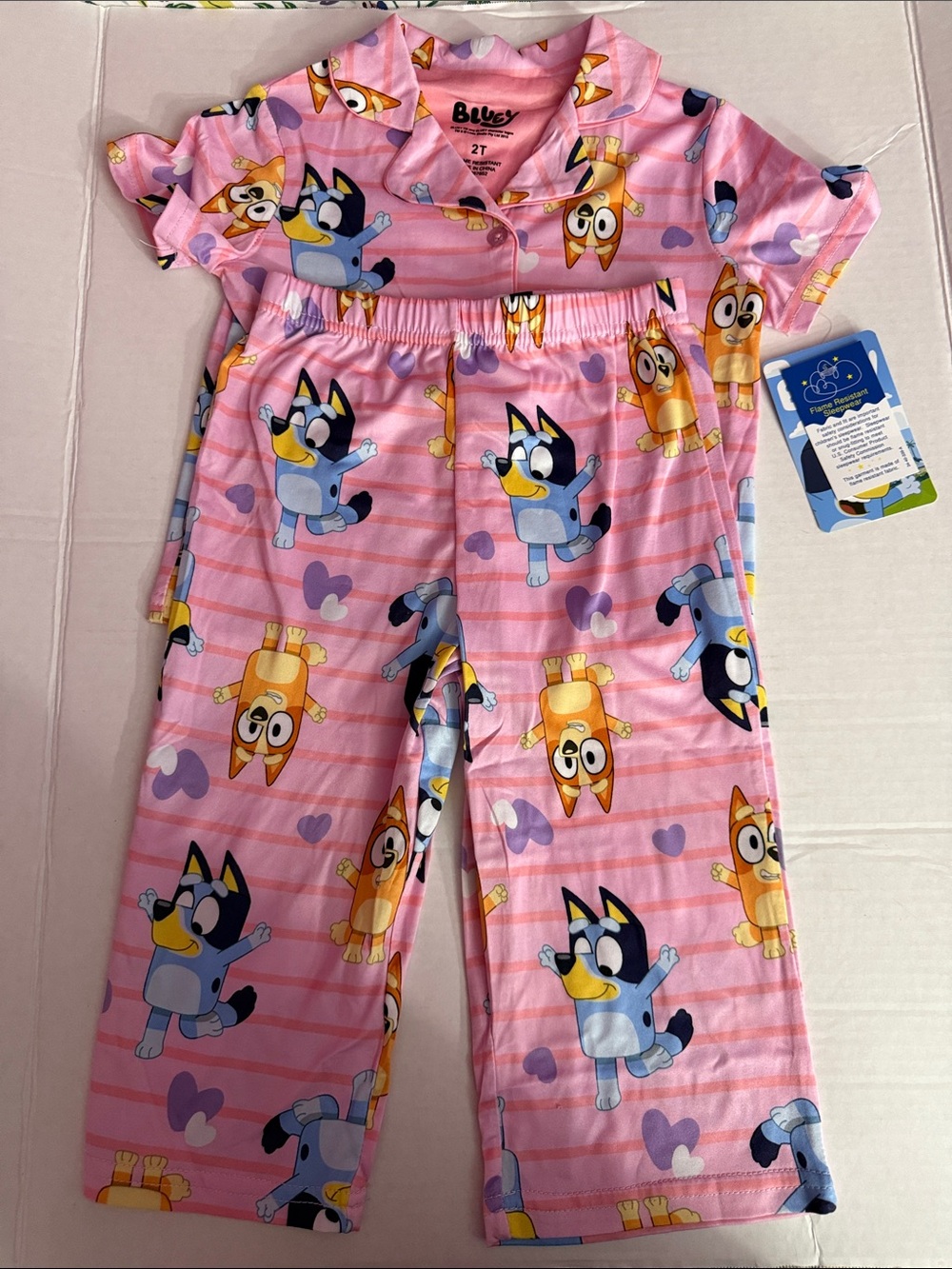 Girls' Pink Two-Piece Pajama Set - 2T